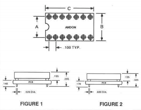 ANDON 200℃封閉框架ICDIP插座，不帶支架